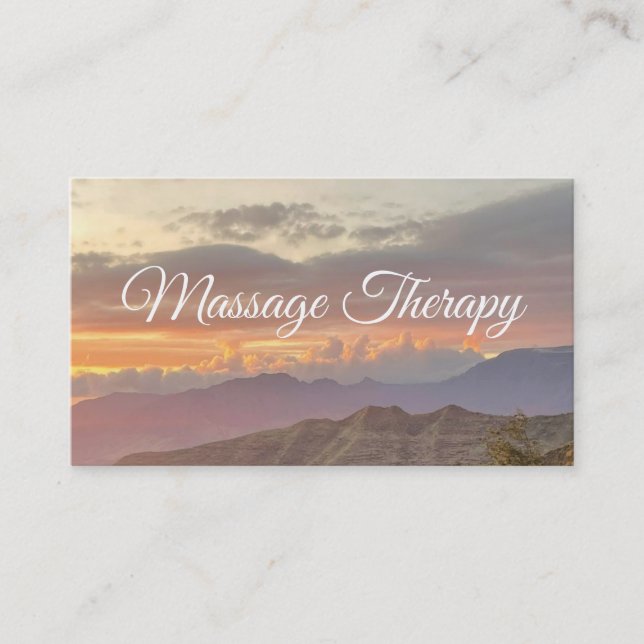 Massage Therapist Serenity Business Card (Front)