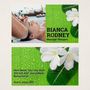 Massage Therapist Session Flowers Leaves