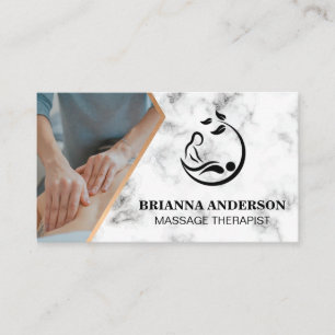 Massage Therapist Session   Spa Logo Business Card
