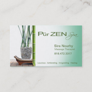 Massage Therapist Spa Business Card template