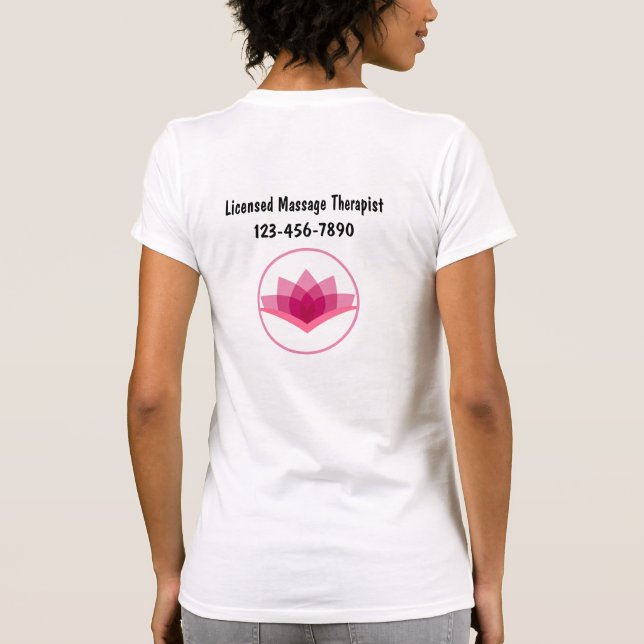 Massage Therapist Staff Logo Template Work Shirts (Back)