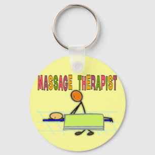 Massage Therapist Stick People Design Gifts Key Ring