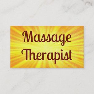 Massage Therapist Sunshine Business Card
