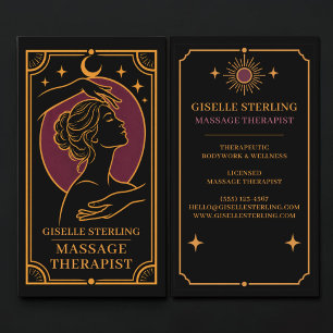 Massage Therapist Tarot Professional Business Card