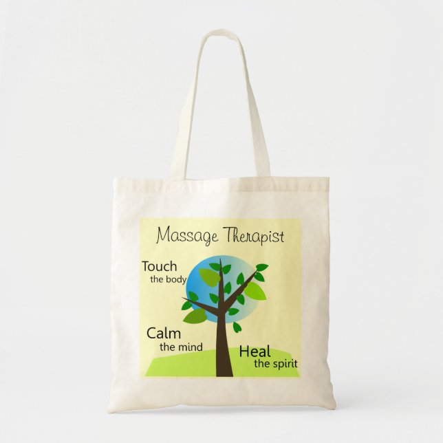 Massage Therapist Tote Bags Tree Design (Front)