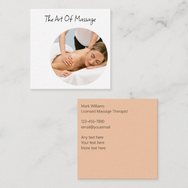 Massage Therapist Trendy Business Cards (Front/Back)