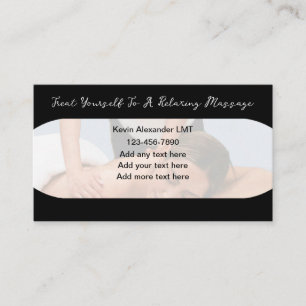 Massage Therapist Unique Modern Business Cards