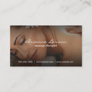 Massage Therapist   Woman at Spa Business Card