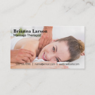 Massage Therapist Woman Getting Massage Business Card
