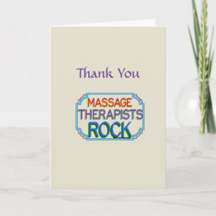 Massage Therapists Rock Thank You Card