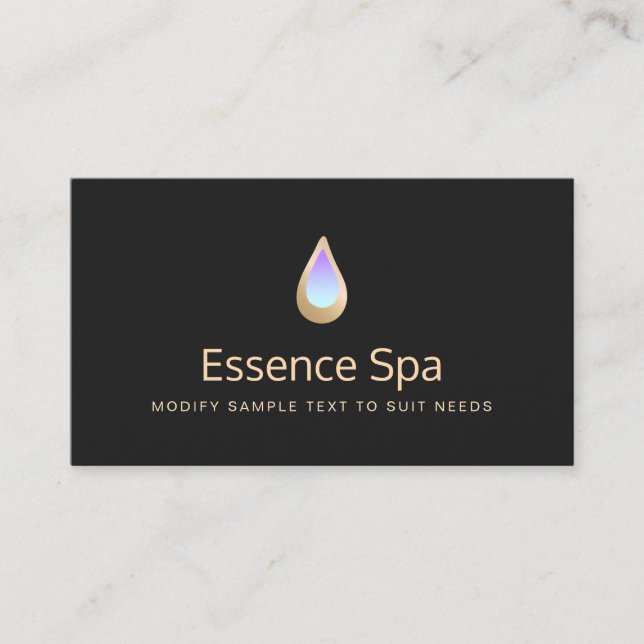 Massage Therapy  Aromatherapy Spa Business Card (Front)