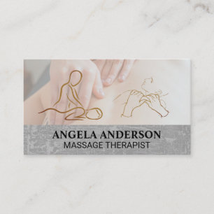 Massage Therapy Back Massage Business Card