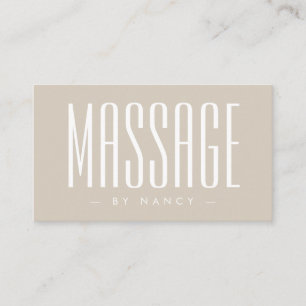Massage Therapy Beige  Business Card
