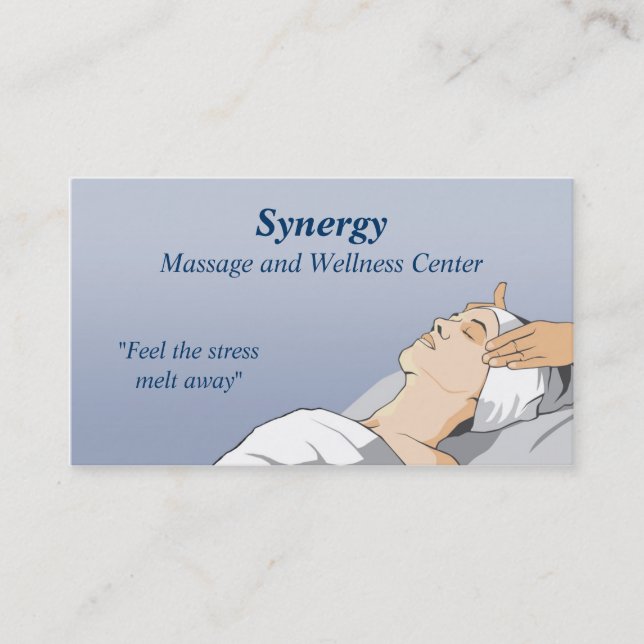Massage Therapy business card (Front)