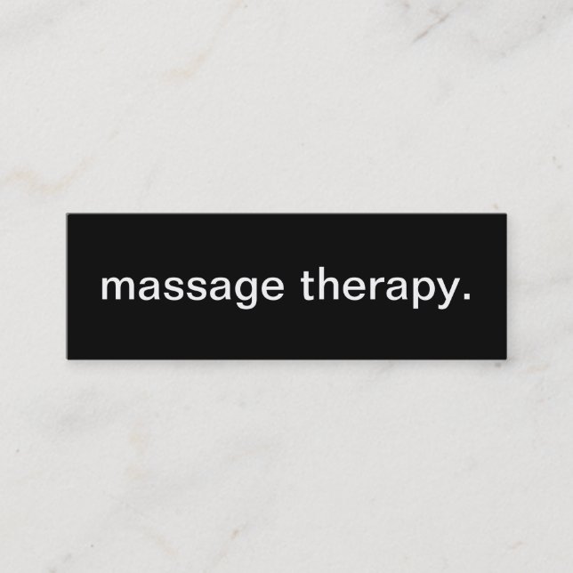Massage Therapy Business Card (Front)