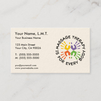 Massage Therapy Business Cards