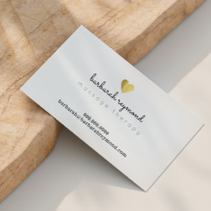 Massage therapy (custom profession) basic white business card