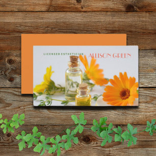 Massage Therapy Daisy Essential Oil Aromatherapy Business Card