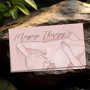 Massage Therapy Drawing with Appointment Business Card