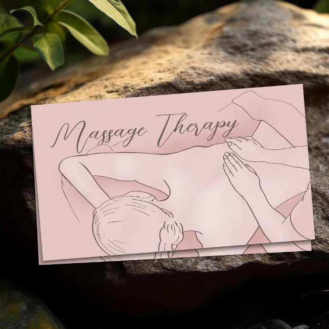 Massage Therapy Drawing with Appointment  Business Card (Creator Uploaded)