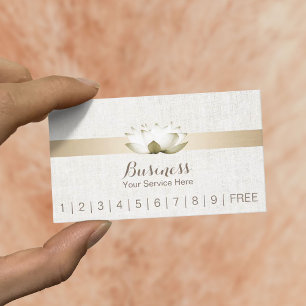 Massage Therapy Elegant Lotus Salon Spa Loyalty Card
