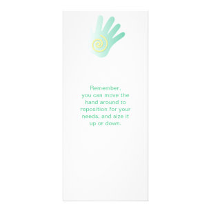 Massage therapy hand prints rack card