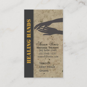 Massage Therapy Healing Hands Business Card