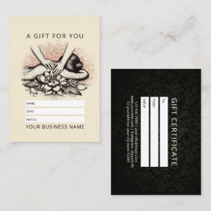 Massage Therapy Healing Hands Energy Spa Wellness Appointment Card