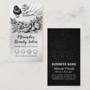 Massage Therapy Healing Hands Energy Spa Wellness Business Card