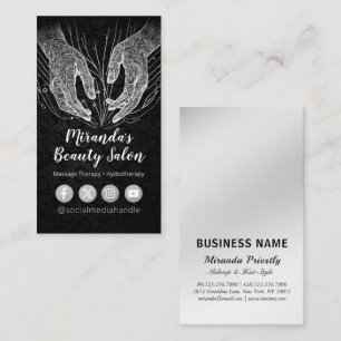 Massage Therapy Healing Hands Energy Spa Wellness Business Card