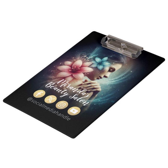 Massage Therapy Healing Hands Energy Spa Wellness Clipboard (Angled)