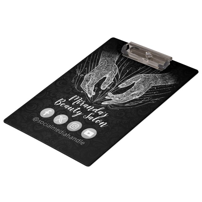 Massage Therapy Healing Hands Energy Spa Wellness Clipboard (Angled)