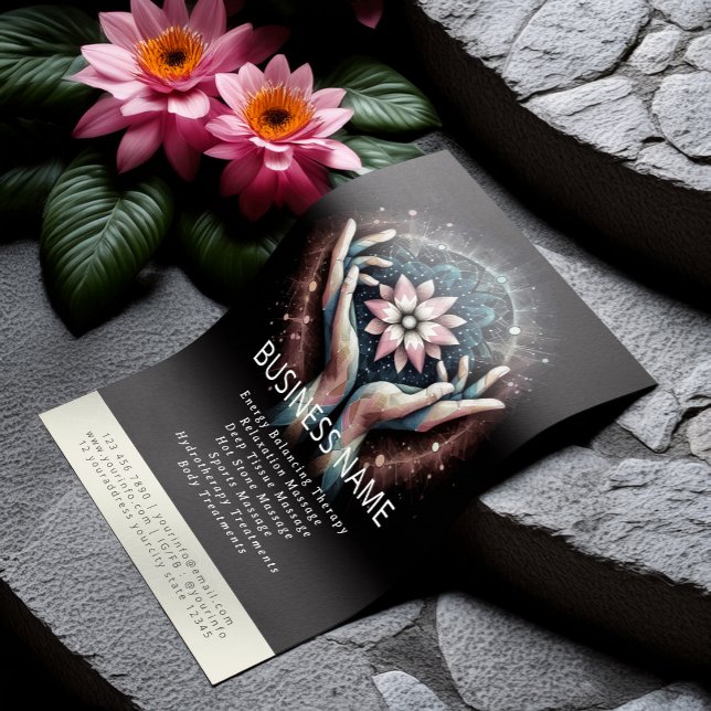 Massage Therapy Healing Hands Energy Spa Wellness Flyer (Creator Uploaded)