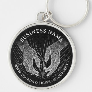 Massage Therapy Healing Hands Energy Spa Wellness Key Ring