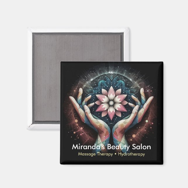 Massage Therapy Healing Hands Energy Spa Wellness Magnet (Front/Back)