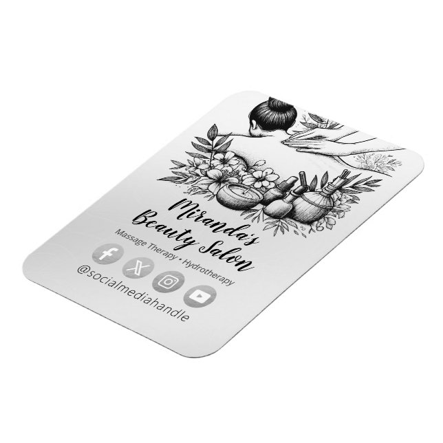 Massage Therapy Healing Hands Energy Spa Wellness Magnet (Left Side)