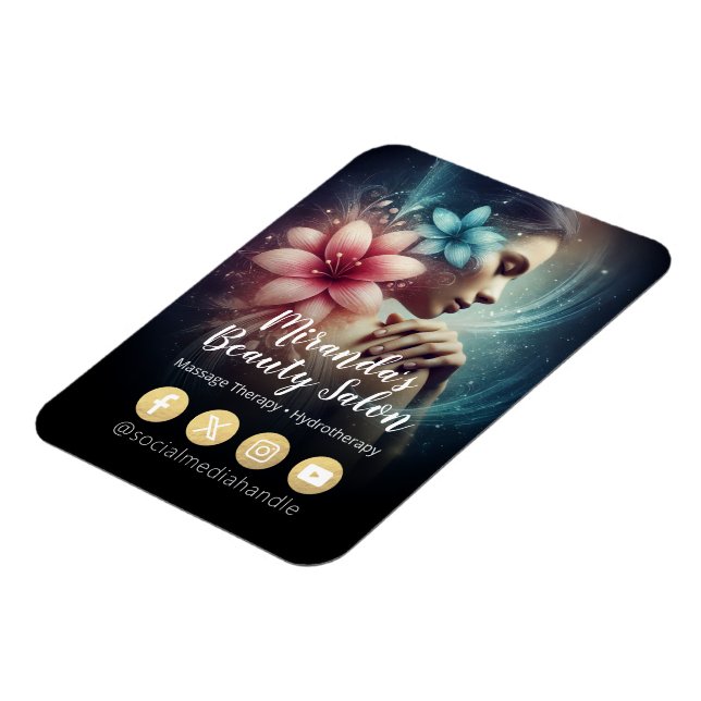 Massage Therapy Healing Hands Energy Spa Wellness Magnet (Left Side)