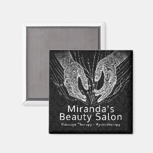 Massage Therapy Healing Hands Energy Spa Wellness Magnet
