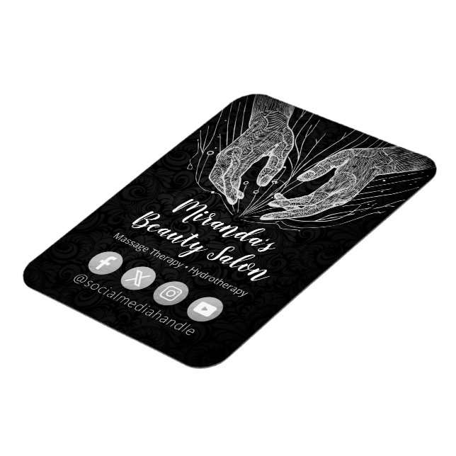 Massage Therapy Healing Hands Energy Spa Wellness Magnet (Left Side)