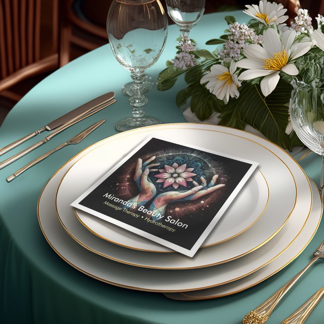 Massage Therapy Healing Hands Energy Spa Wellness Napkin (Creator Uploaded)