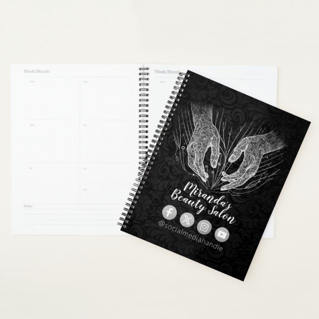Massage Therapy Healing Hands Energy Spa Wellness Planner (Display)