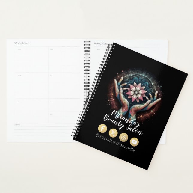 Massage Therapy Healing Hands Energy Spa Wellness Planner (Display)