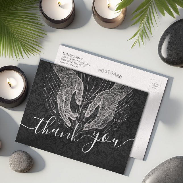 Massage Therapy Healing Hands Energy Spa Wellness Postcard (Creator Uploaded)