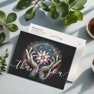 Massage Therapy Healing Hands Energy Spa Wellness Postcard