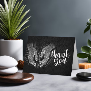 Massage Therapy Healing Hands Energy Spa Wellness Thank You Card