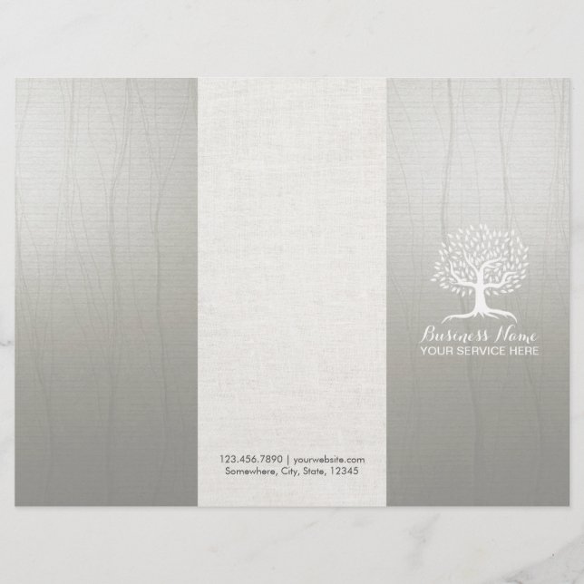 Massage Therapy Health SPA Vintage Tree Tri-Fold (Front)