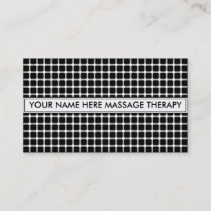 MASSAGE THERAPY ILLUSION BLACK BUSINESS CARD