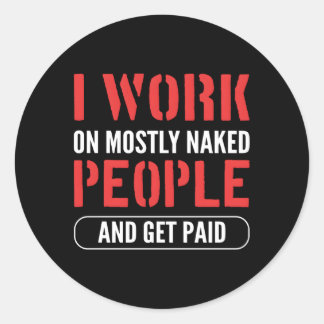 Massage Therapy Masseuse Classic Round Sticker