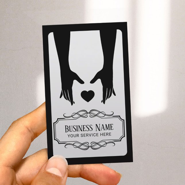 Massage Therapy Minimal Healing Hands Vintage Business Card (Creator Uploaded)