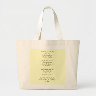 Massage Therapy Prayer Large Tote Bag